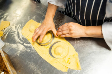 Preparing food in The Wharncliffe kitchen