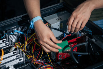 Looking at the inside of a computer