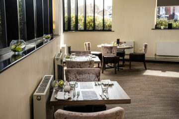 Tables laid in The Wharncliffe Restaurant