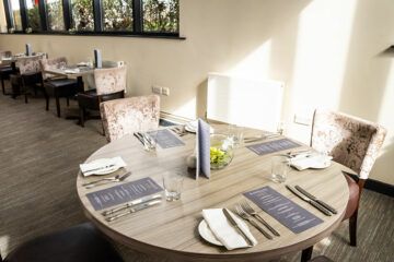 Table laid in The Wharncliffe Restaurant