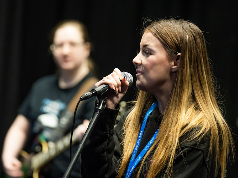 Music students performing