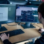 A student working on a computer