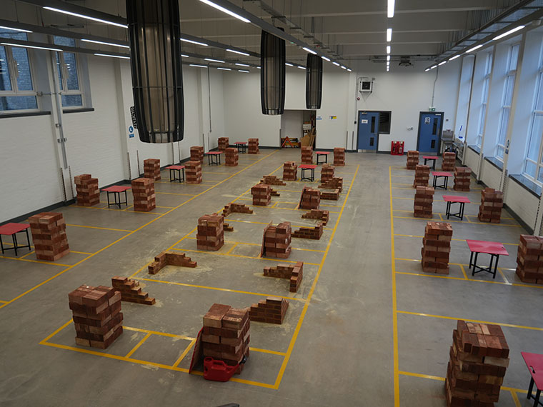 Inside the new Construction Centre at Rotherham College