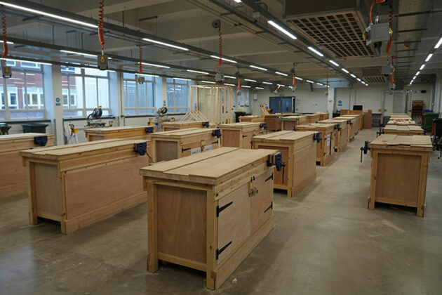 Inside the new Construction Centre at Rotherham College