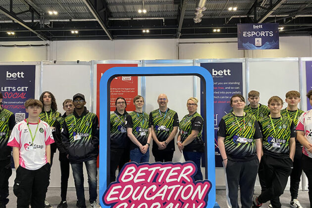 A group of Esports students at Bett 2025 Championship