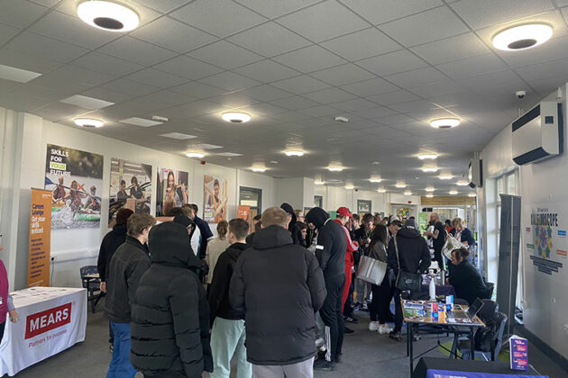 Students listening to talks at Dearne Valley College during National Careers Week 2025